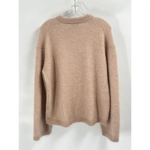 & Other Stories Tan Crew Neck Mohair Sweater Sz Small - Picture 6 of 6